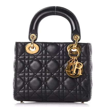 Christian Dior Lambskin Cannage Mini Lady Dior Black 1 of 7