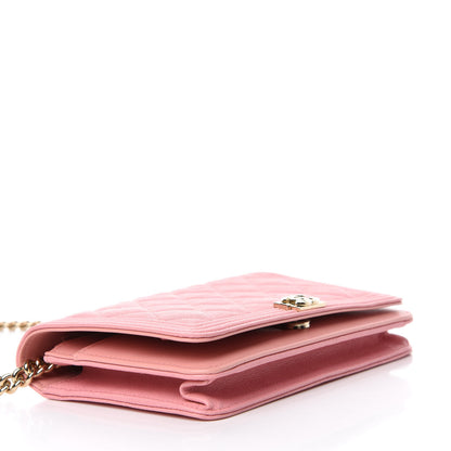 Chanel Caviar Quilted Boy Wallet On Chain WOC Light Pink 4 of 12