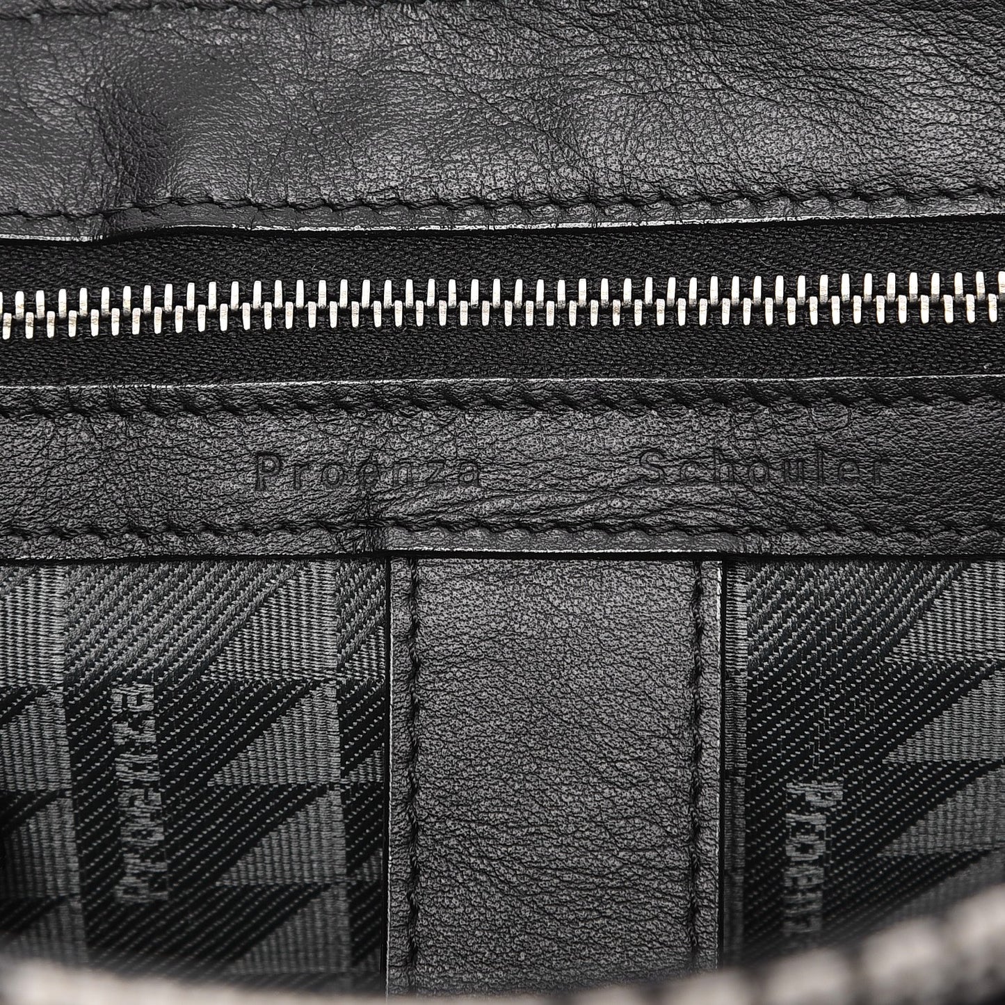 Canvas Houndstooth Printed Medium PS1 Satchel White Black