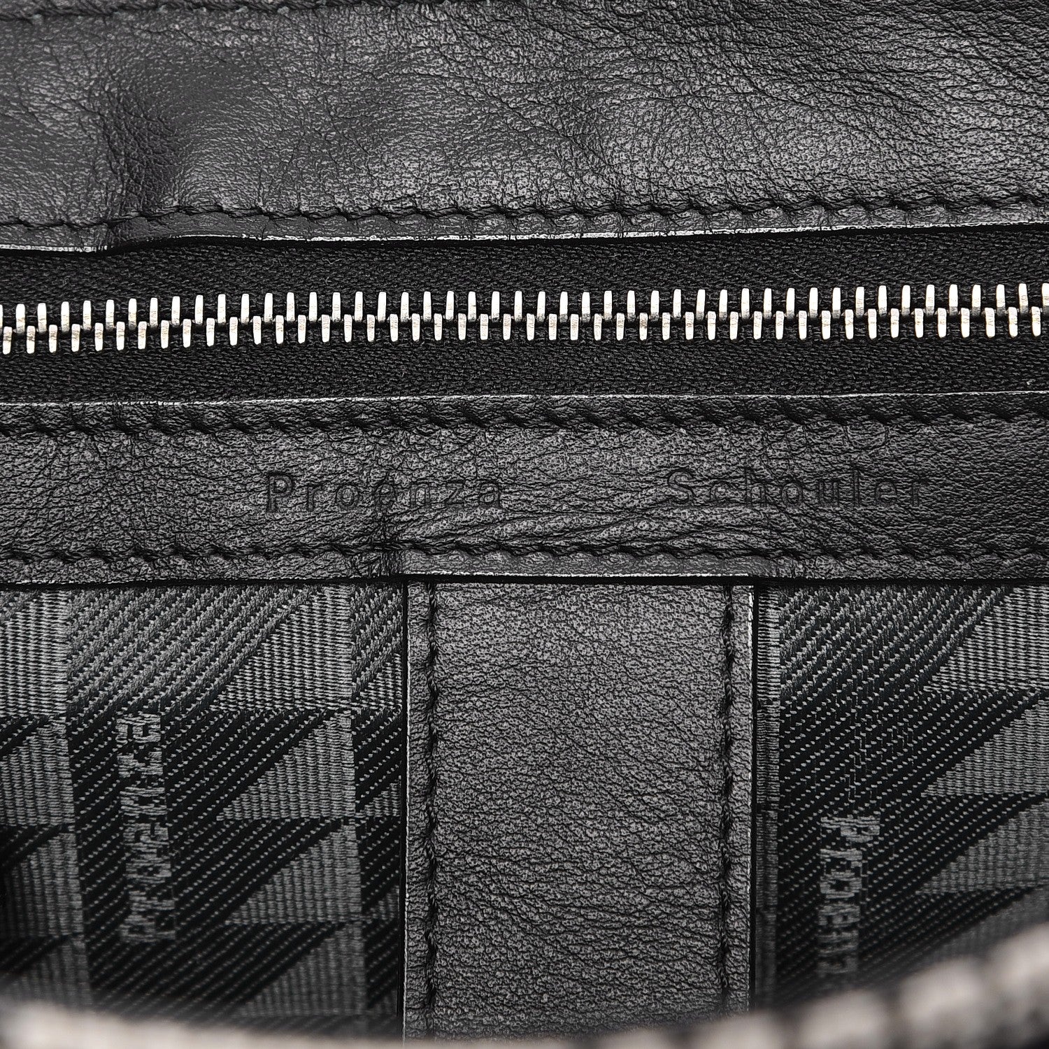 Proenza Schouler Canvas Houndstooth Printed Medium PS1 Satchel White Black 7 of 9