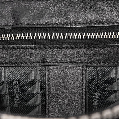 Proenza Schouler Canvas Houndstooth Printed Medium PS1 Satchel White Black 7 of 9