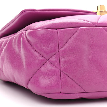 Chanel Lambskin Quilted Medium Chanel 19 Flap Purple 9 of 13