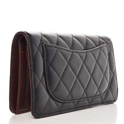Chanel Lambskin Quilted Yen Wallet Black 3 of 8