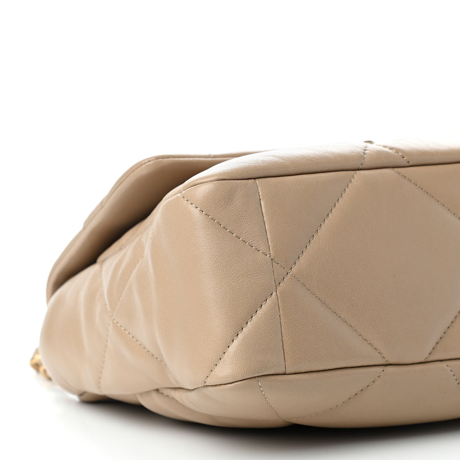 Chanel Lambskin Quilted Large Chanel 19 Flap Dark Beige 8 of 10
