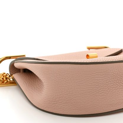 Chloe Grained Lambskin Mini Drew Shoulder Bag Cement Pink 8 of 10