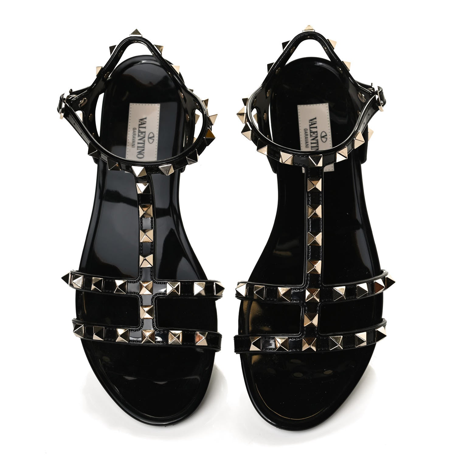 Valentino Garavani PVC Jelly Rockstud Caged Sandals 36 Black 10 of 22