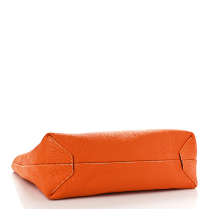 Hermes Taurillon Clemence Double Sens 45 Reversible Tote Orange Gold 4 of 10