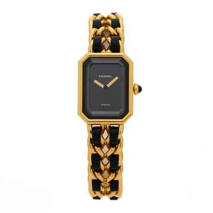Chanel Stainless Steel Lambskin 20mm Chain Premiere Quartz Watch Gold M 1 of 4