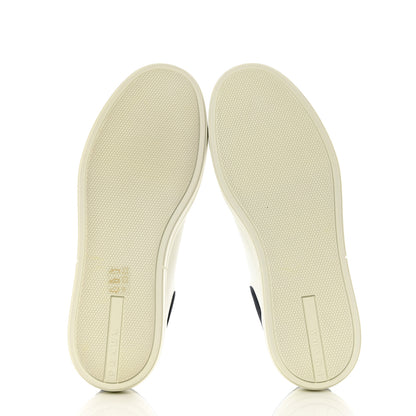 Prada Vitello Plume Mens Logo Low Top Sneakers 9.5 White Oltremare 5 of 9