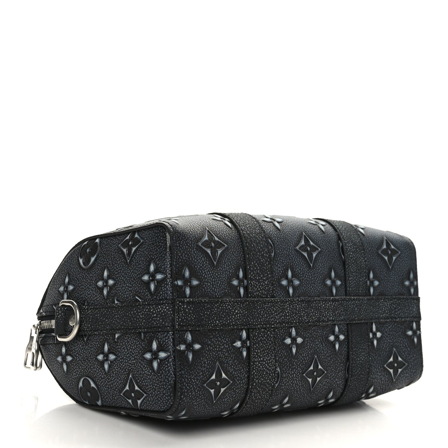 Cowhide Faded Monogram City Keepall Charcoal