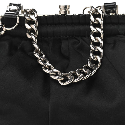 Lanvin Satin Pleated Clutch Black 7 of 10