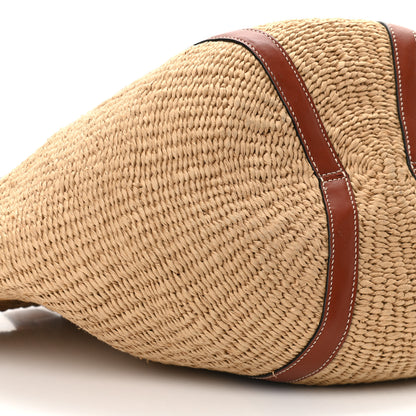 Chloe Raffia Calfskin Large Basket Tote Tan 9 of 10