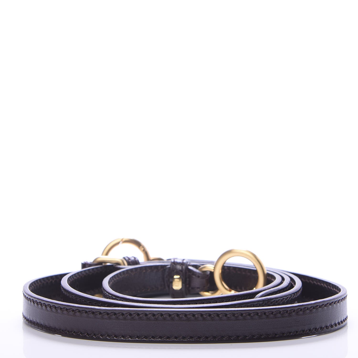 Fendi Calfskin Adjustable Peekaboo Strap Dark Brown 2 of 3