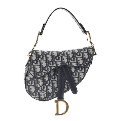 Christian Dior Oblique Mini Saddle Bag Blue 1 of 8