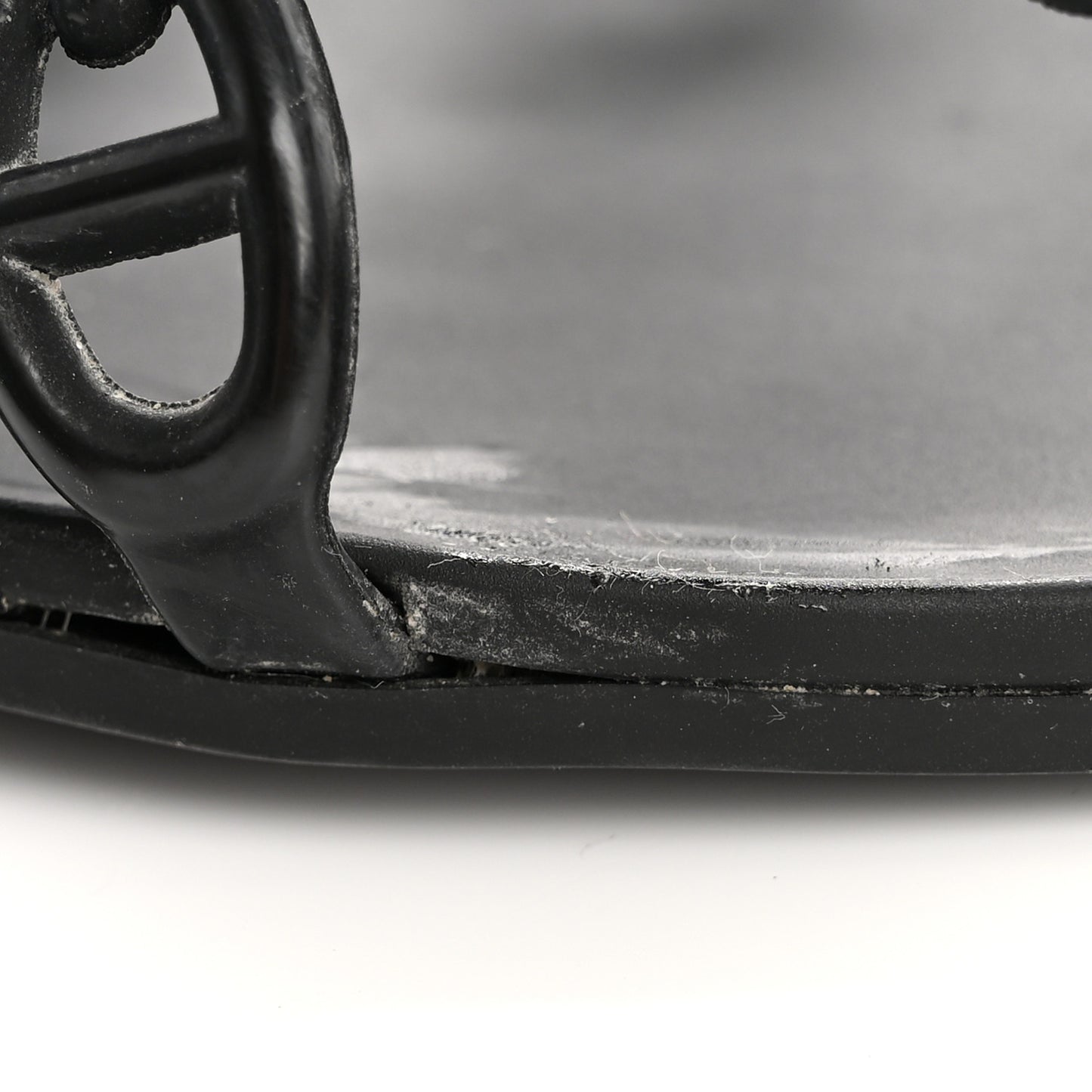 Rubber Chaine d'Ancre Rivage Sandals 36 Black