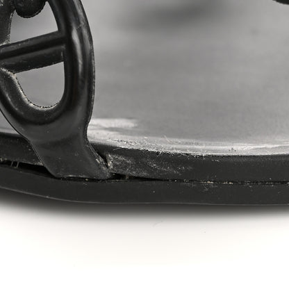 Hermes Rubber Chaine d'Ancre Rivage Sandals 36 Black 11 of 11