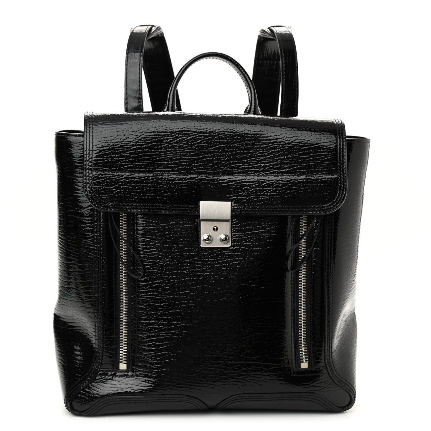 3.1 Phillip Lim Patent Pashli Backpack Black 1 of 8