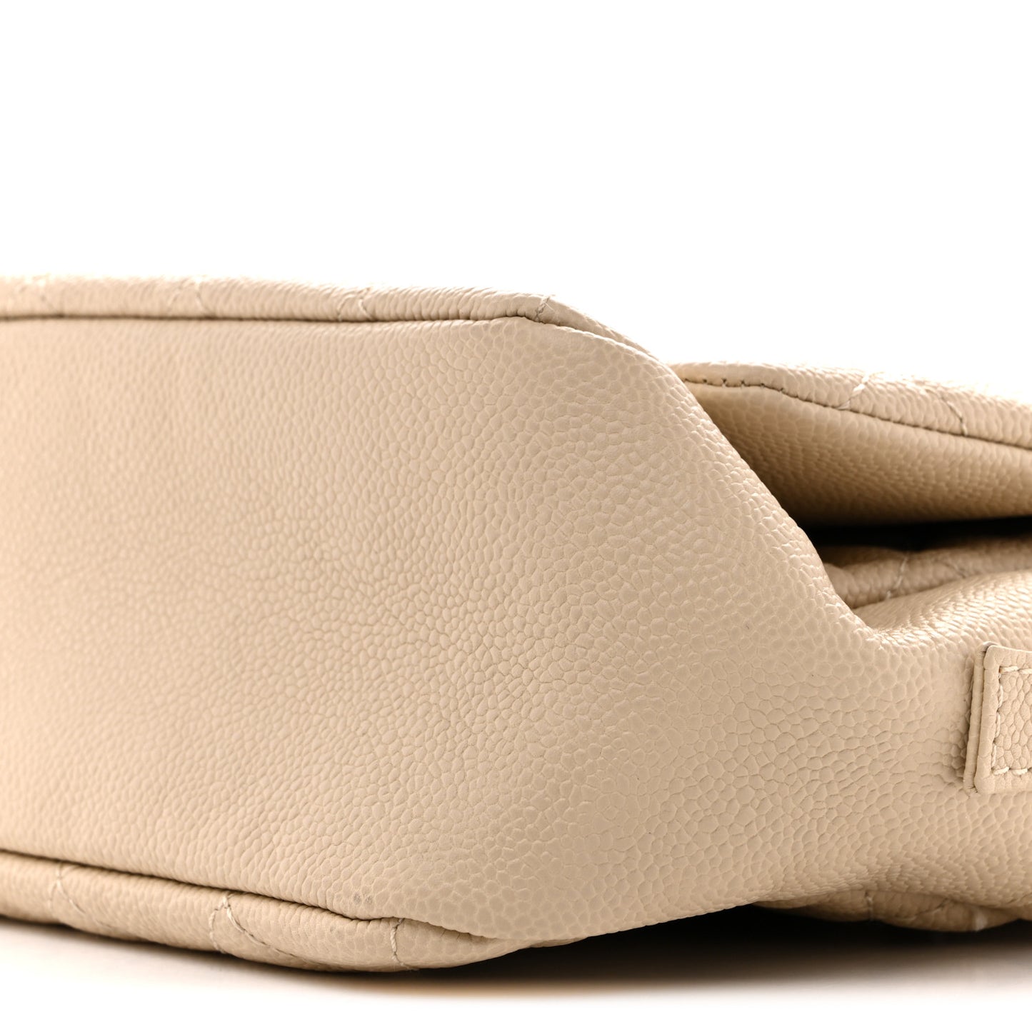 Caviar Quilted Jumbo Easy Flap Beige