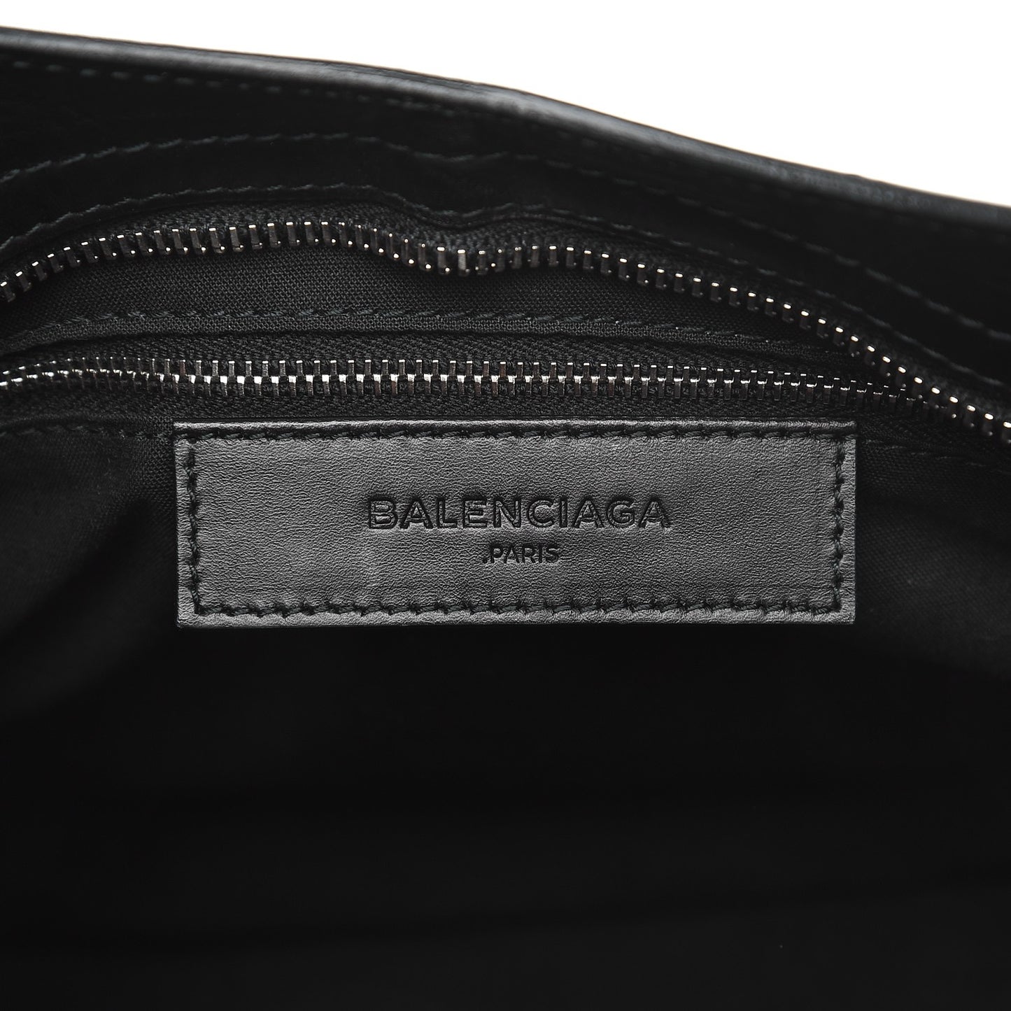 Smooth Calfskin Metallic Patent Giant 12 Silver Hardware City Black Gris