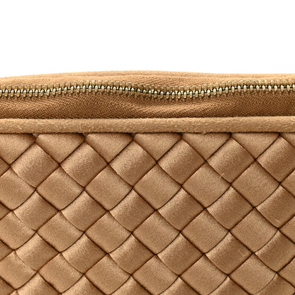 Bottega Veneta Satin Intrecciato Small Cosmetic Pouch Camel 8 of 8