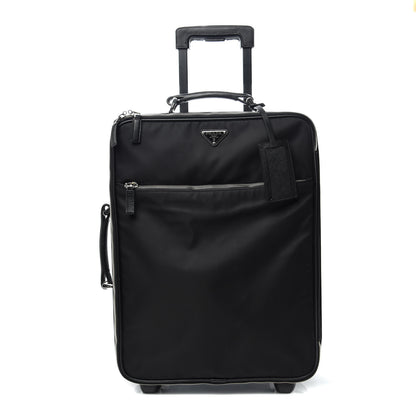 Prada Tessuto Nylon Saffiano Trolley Luggage Black 1 of 18