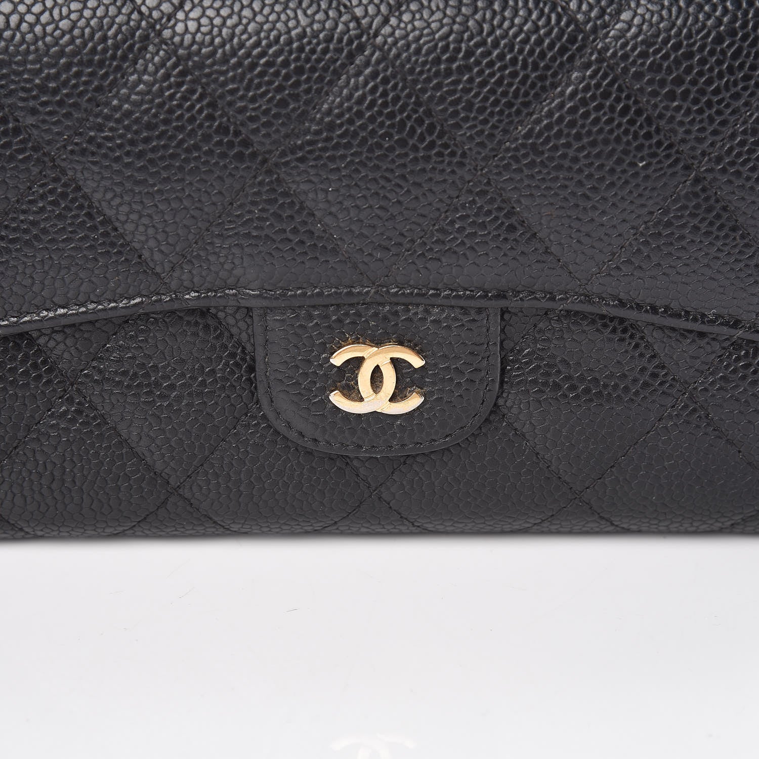 Chanel Caviar Quilted Long Flap Wallet Black 9 of 9