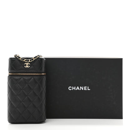 Chanel Caviar Quilted Phone Holder With Chain Black 10 of 10