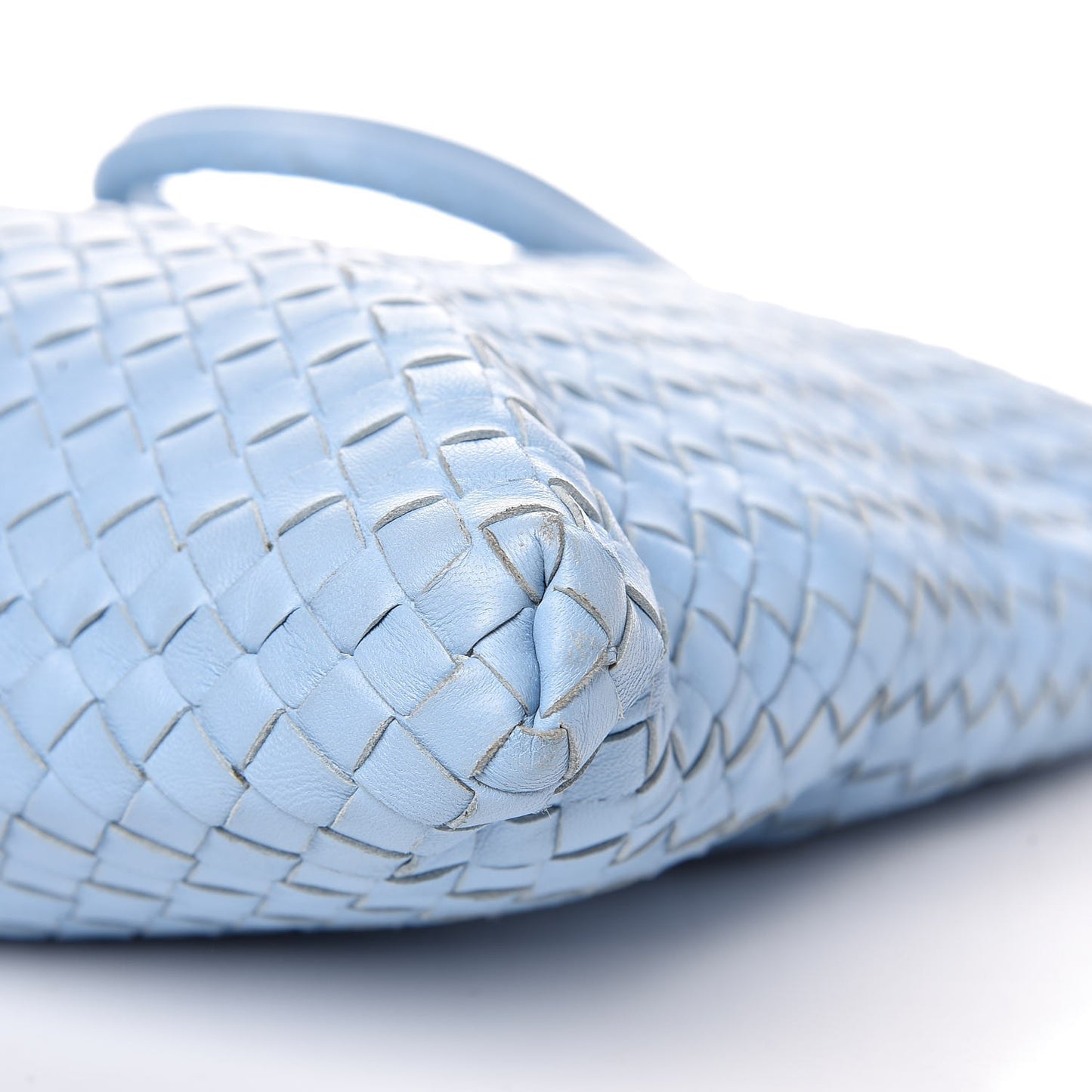 Nappa Intrecciato Medium Convertible Tote Light Blue