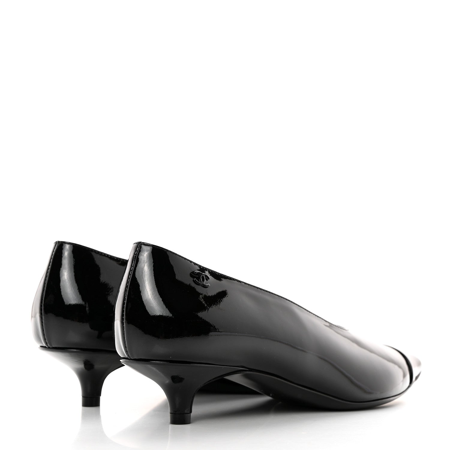 Chanel Patent Pumps 38.5 Black 4 of 12