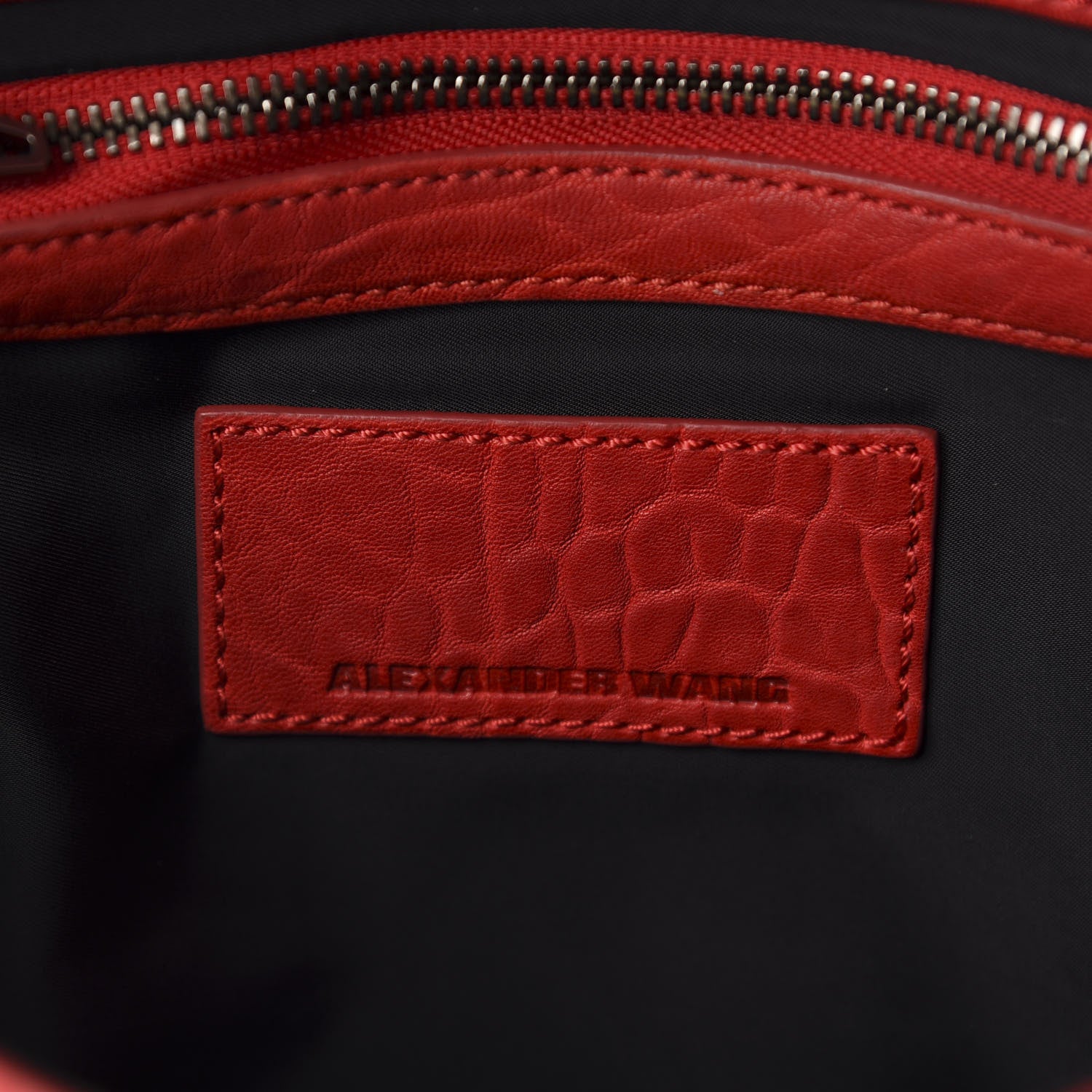 Alexander Wang Textured Lambskin Dumbo Fold Over Clutch Cayenne 8 of 8