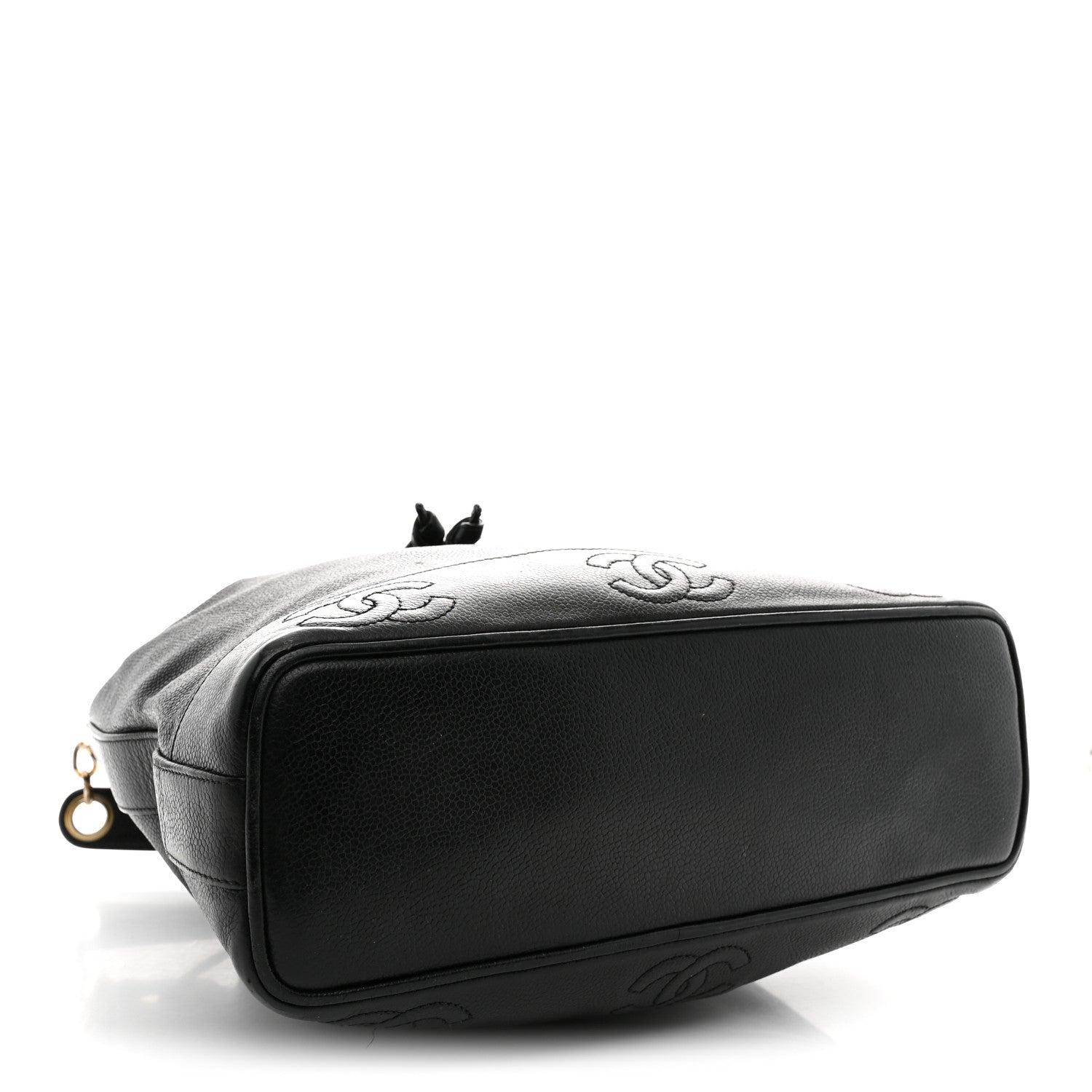 Chanel Caviar CC Drawstring Shoulder Bag Black 5 of 13