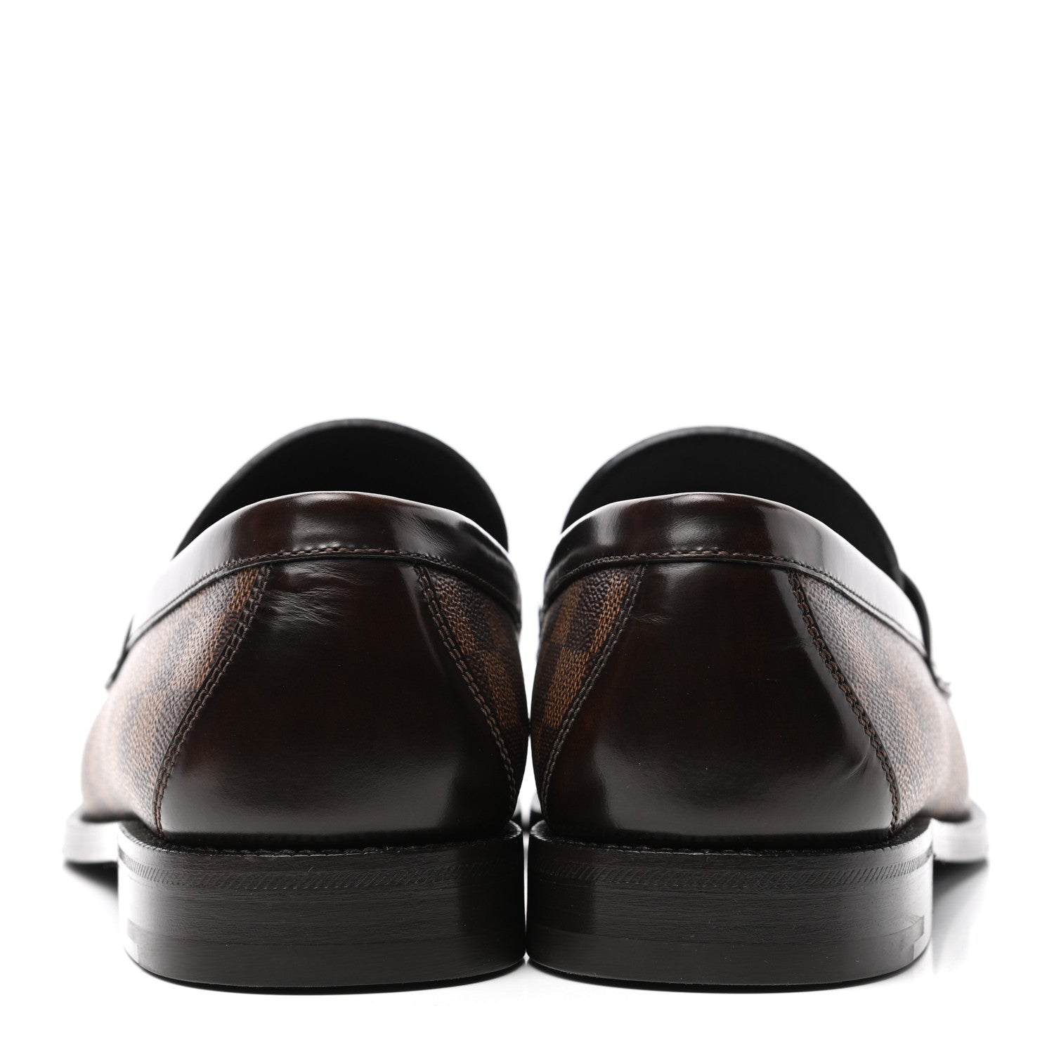 Louis Vuitton Damier Ebene Calfskin Mens Major Loafers 10 4 of 9