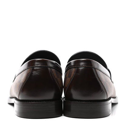 Louis Vuitton Damier Ebene Calfskin Mens Major Loafers 10 4 of 9