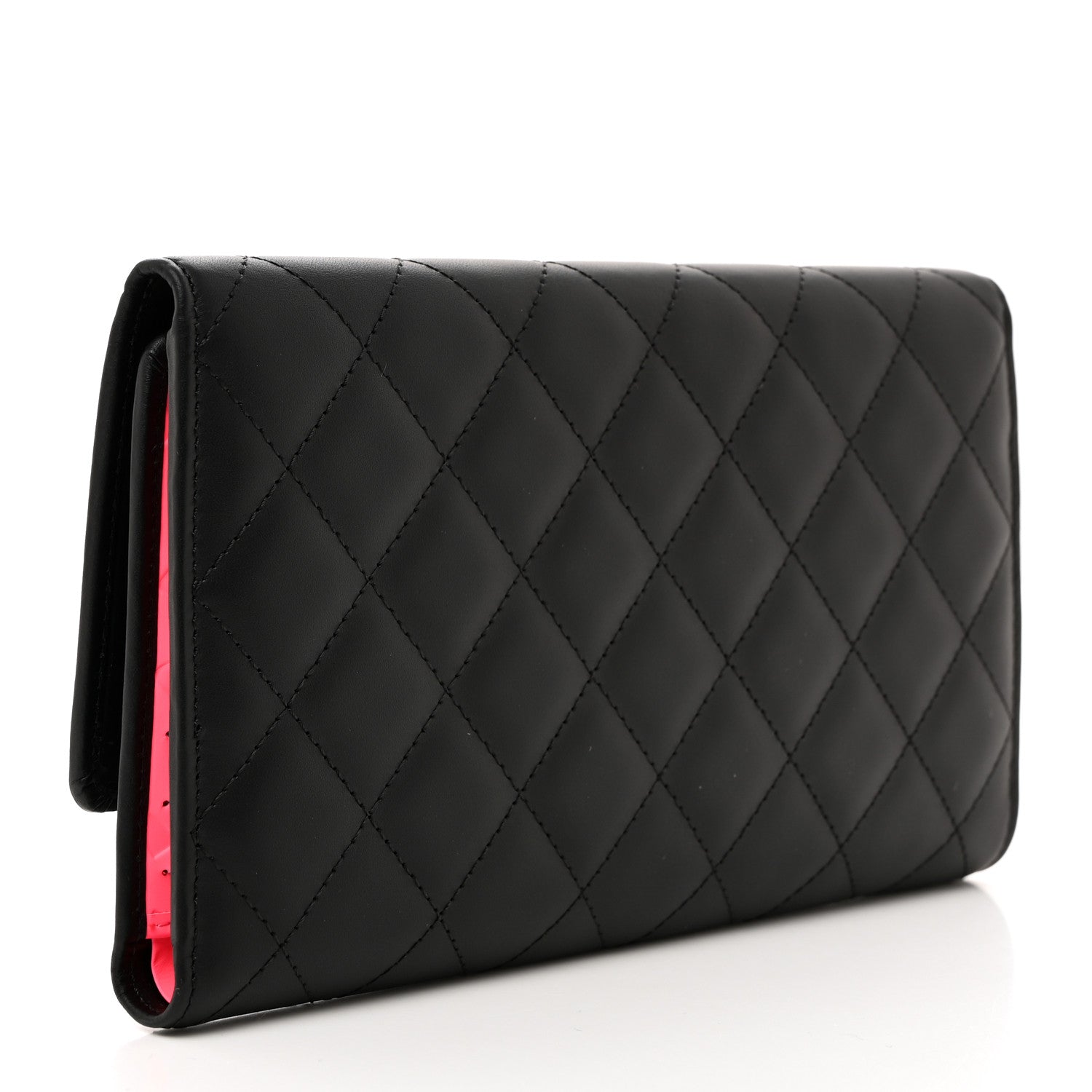 Chanel Calfskin Quilted Cambon Tri-Fold Wallet Black 3 of 8