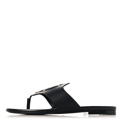 Hermes Calfskin Womens Mage Sandals 38 Black 1 of 10