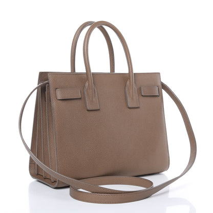 Saint Laurent Grained Calfskin Baby Sac De Jour Dark Beige 3 of 12