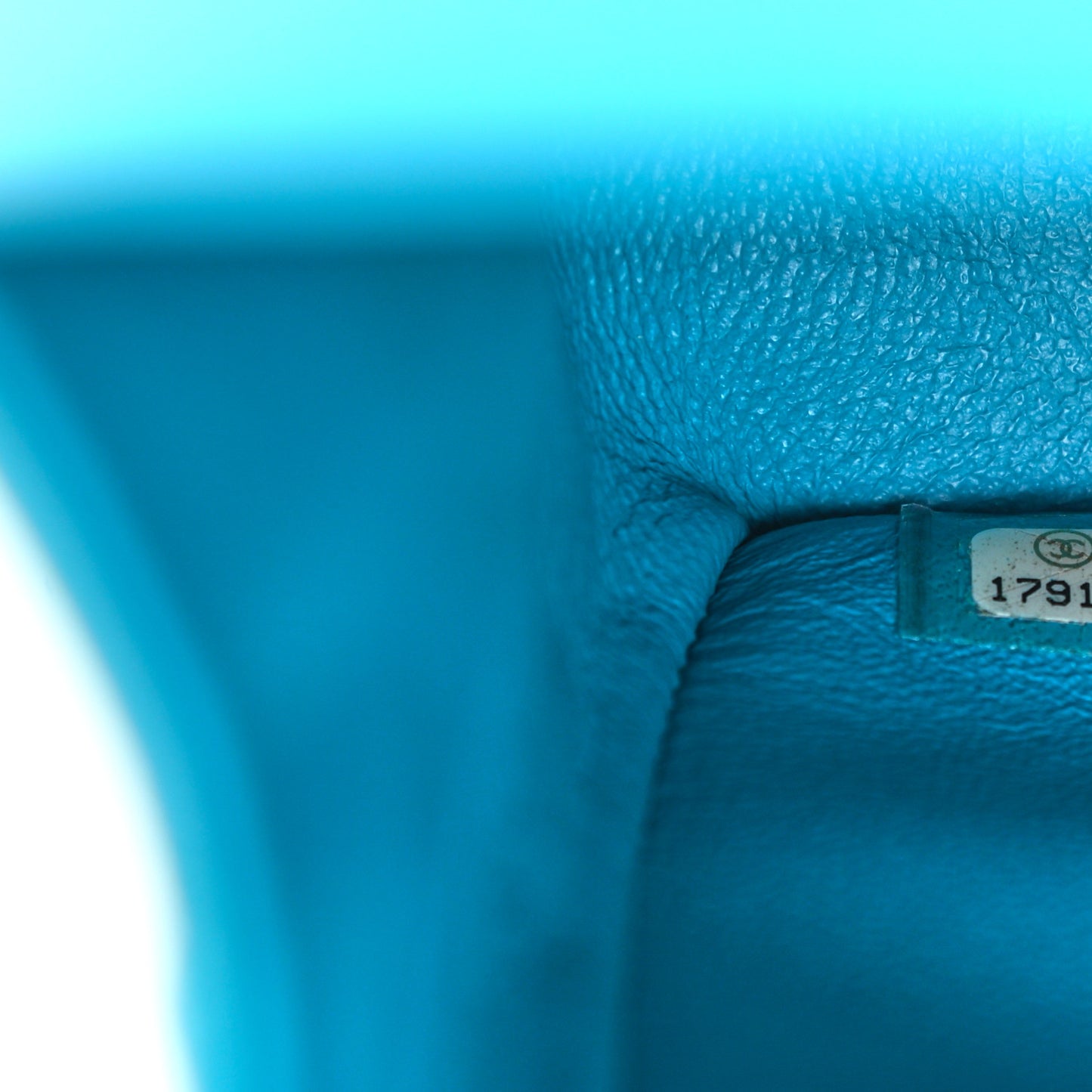 Patent Calfskin Quilted Jumbo Double Flap Turquoise