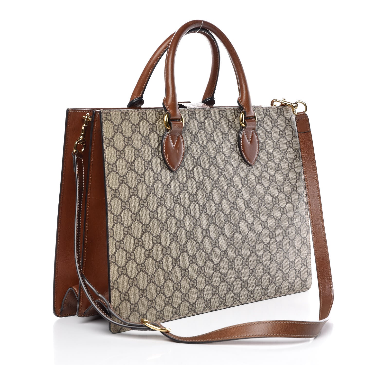 Gucci GG Supreme Monogram Large Top Handle Bag Beige Tuscany 4 of 14