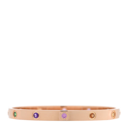 Cartier 18K Pink Gold Sapphire Garnet Amethyst LOVE Bracelet 18 2 of 5