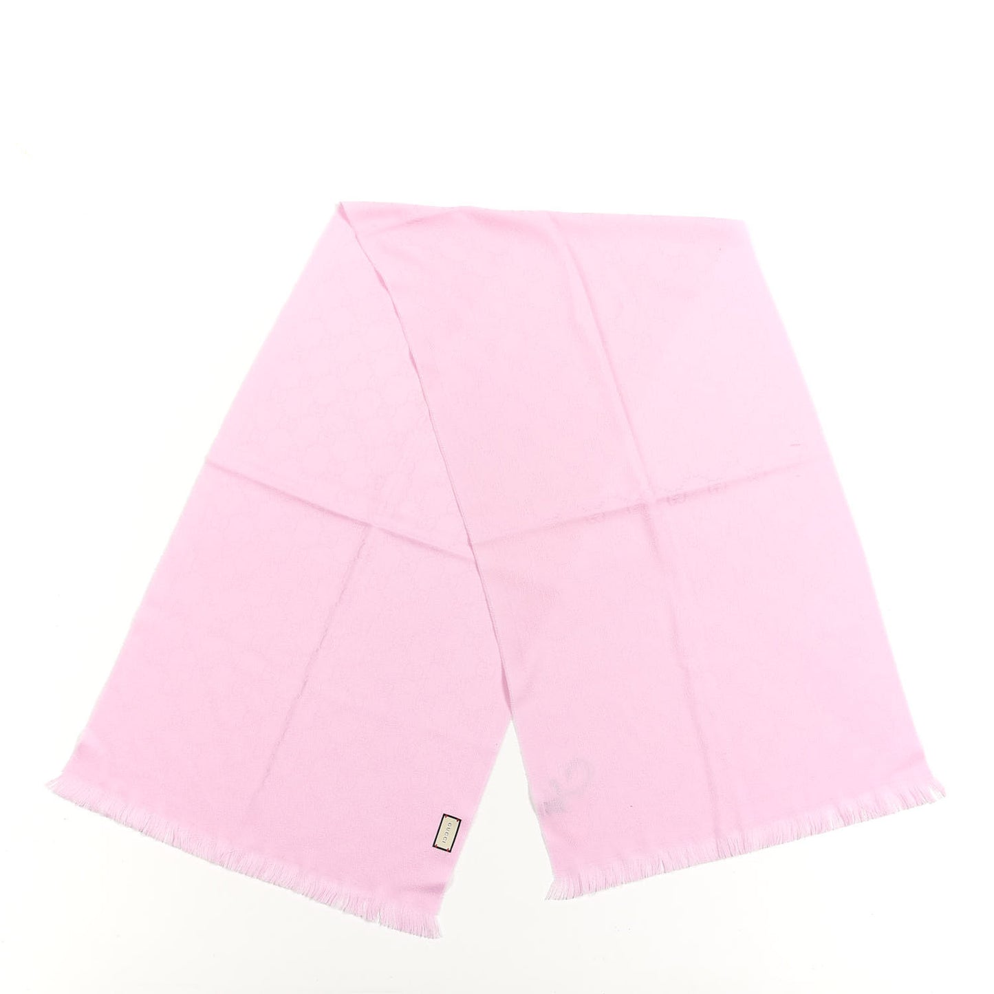 Wool Silk GG Monogram GGNat Scarf Rose