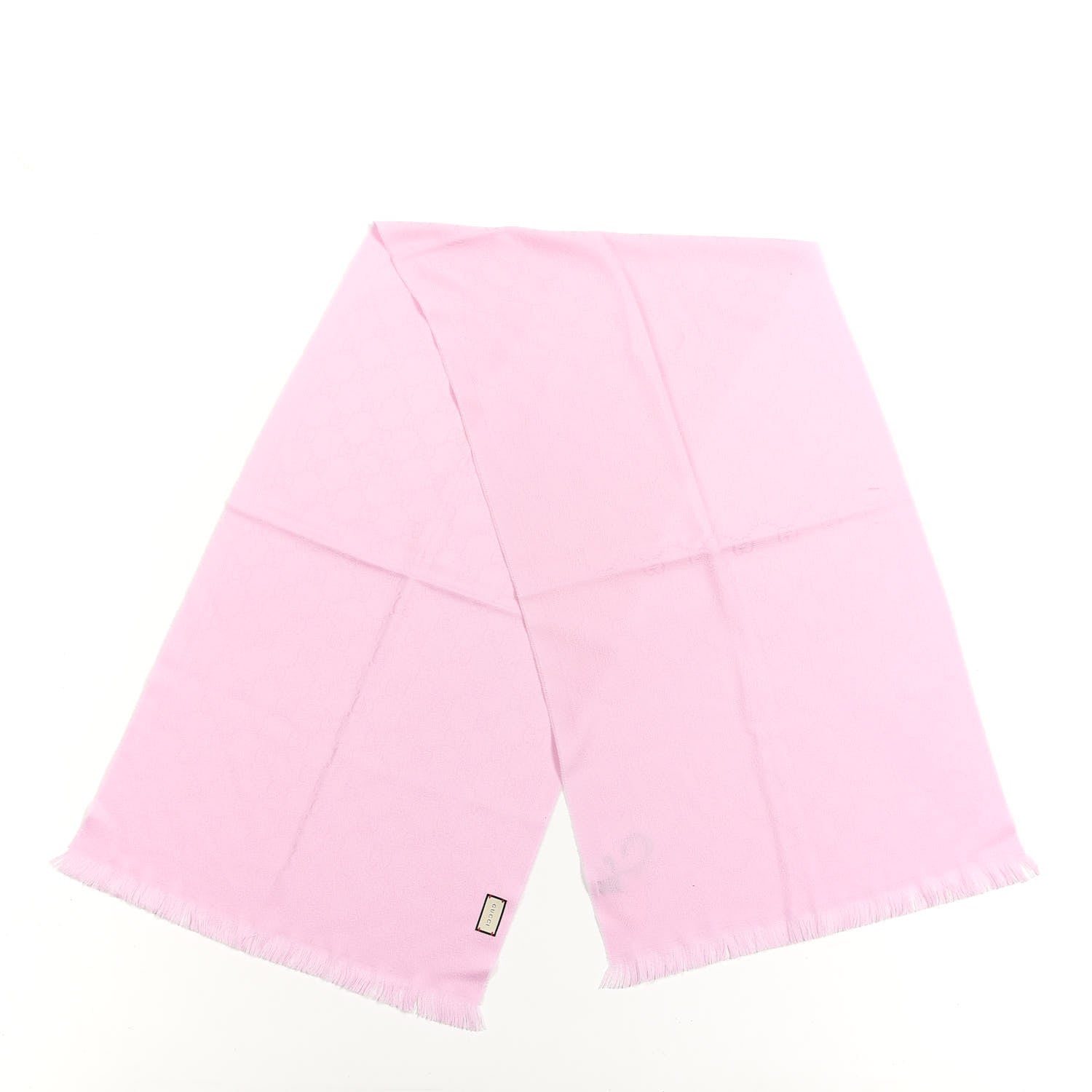 Gucci Wool Silk GG Monogram GGNat Scarf Rose 2 of 4