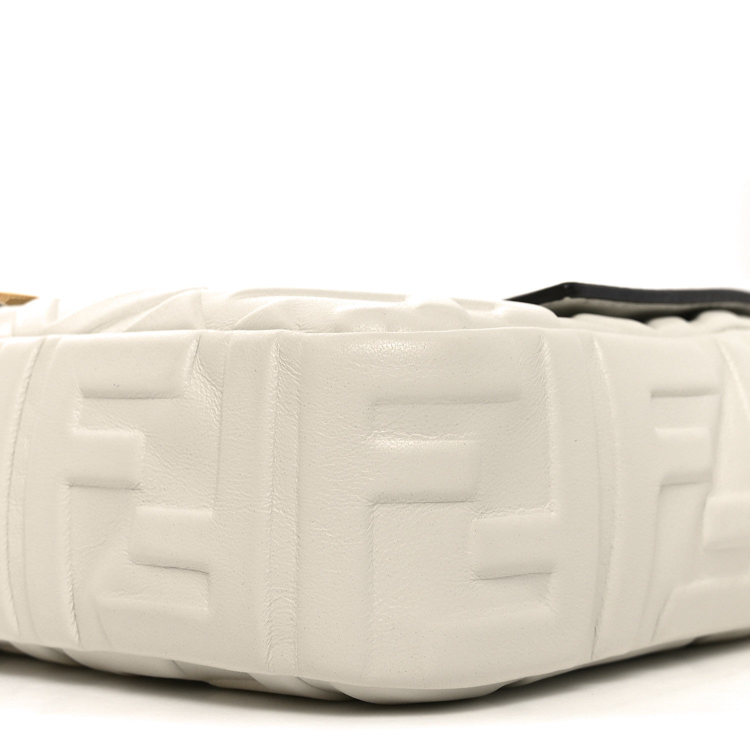 Fendi Nappa FF 1974 Embossed Baguette White 9 of 10
