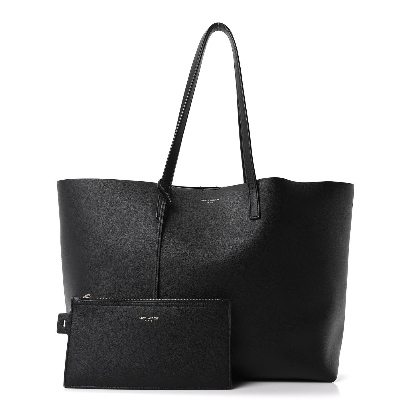 Calfskin Large Shopping Tote Black