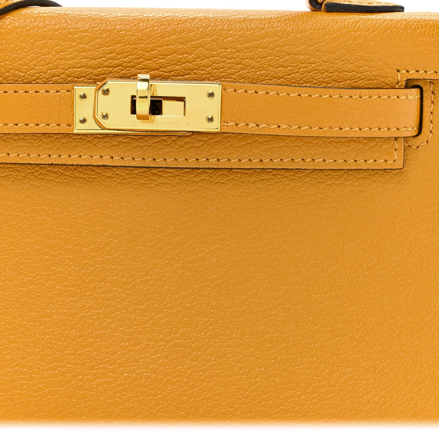 Hermes Chevre Mysore Mini Kelly Sellier 20 Jaune D'or 1626634