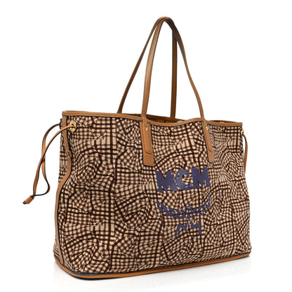 MCM Visetos Large Liz Reversible Shopper Tote Cognac 6 of 20