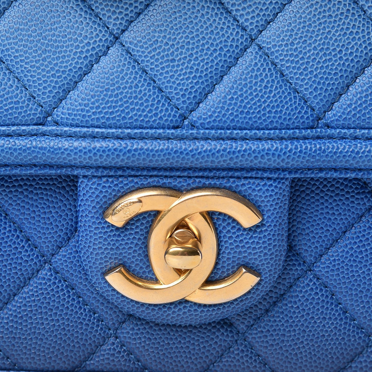 Caviar Quilted Medium Sunset On The Sea Flap Blue