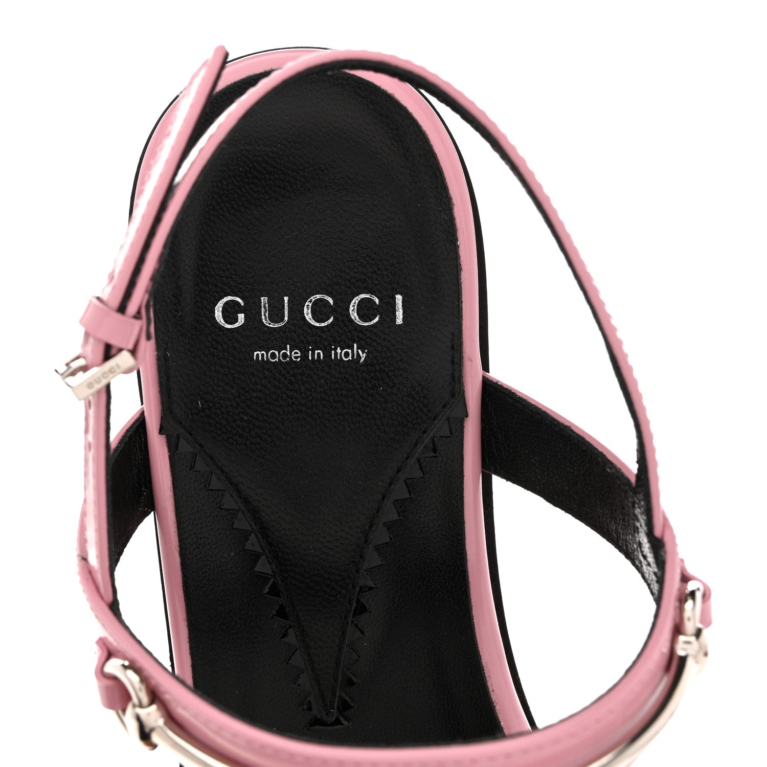 Gucci Patent Calfskin Horsebit Divine Slingback Sandals 36 Dolly Pink 7 of 11