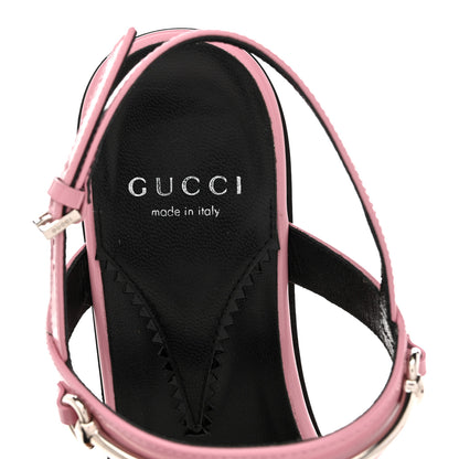 Gucci Patent Calfskin Horsebit Divine Slingback Sandals 36 Dolly Pink 7 of 11