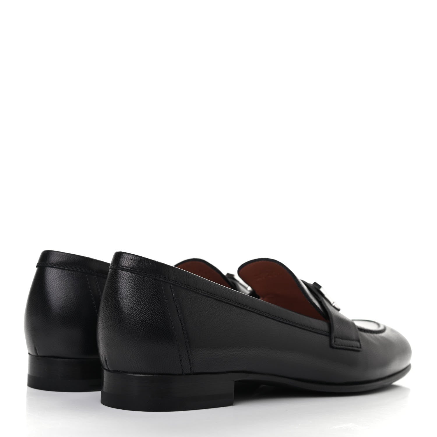 Hermes Goatskin Womens Paris Loafers 36 Black 4 of 8