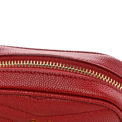 Saint Laurent Grain De Poudre Matelasse Monogram Baby Lou Camera Bag Eros Red 11 of 14